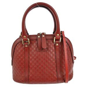 Gucci Red Micro GG Hobo 2way Handbag